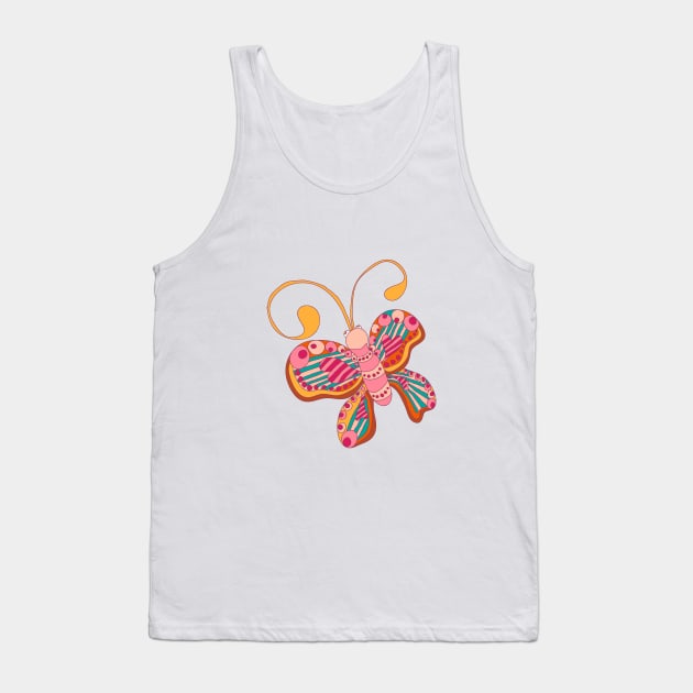 Lovely Butterfly Tank Top by lisenok